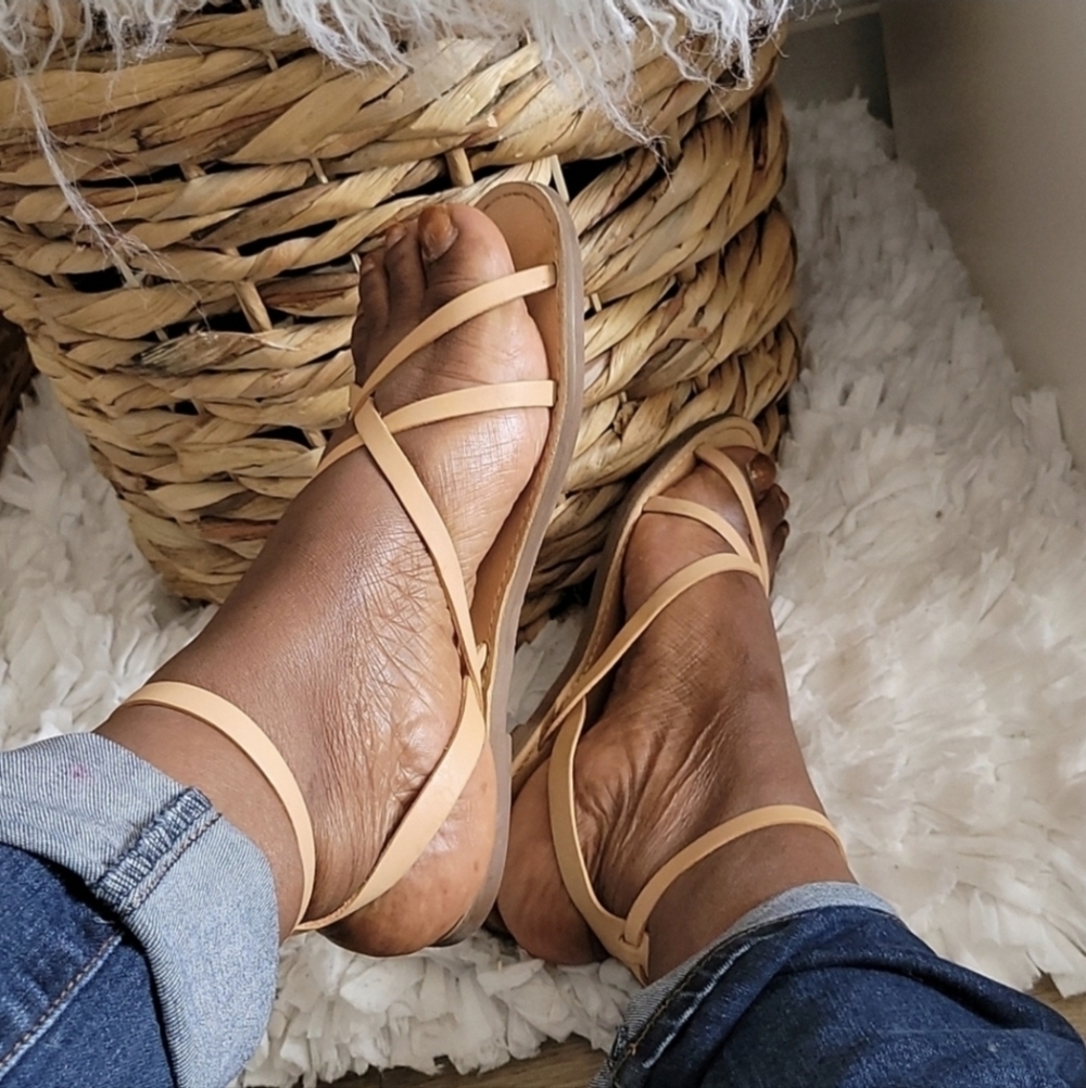 Madewell Women's Strappy Tan Sandals Summer Shoes